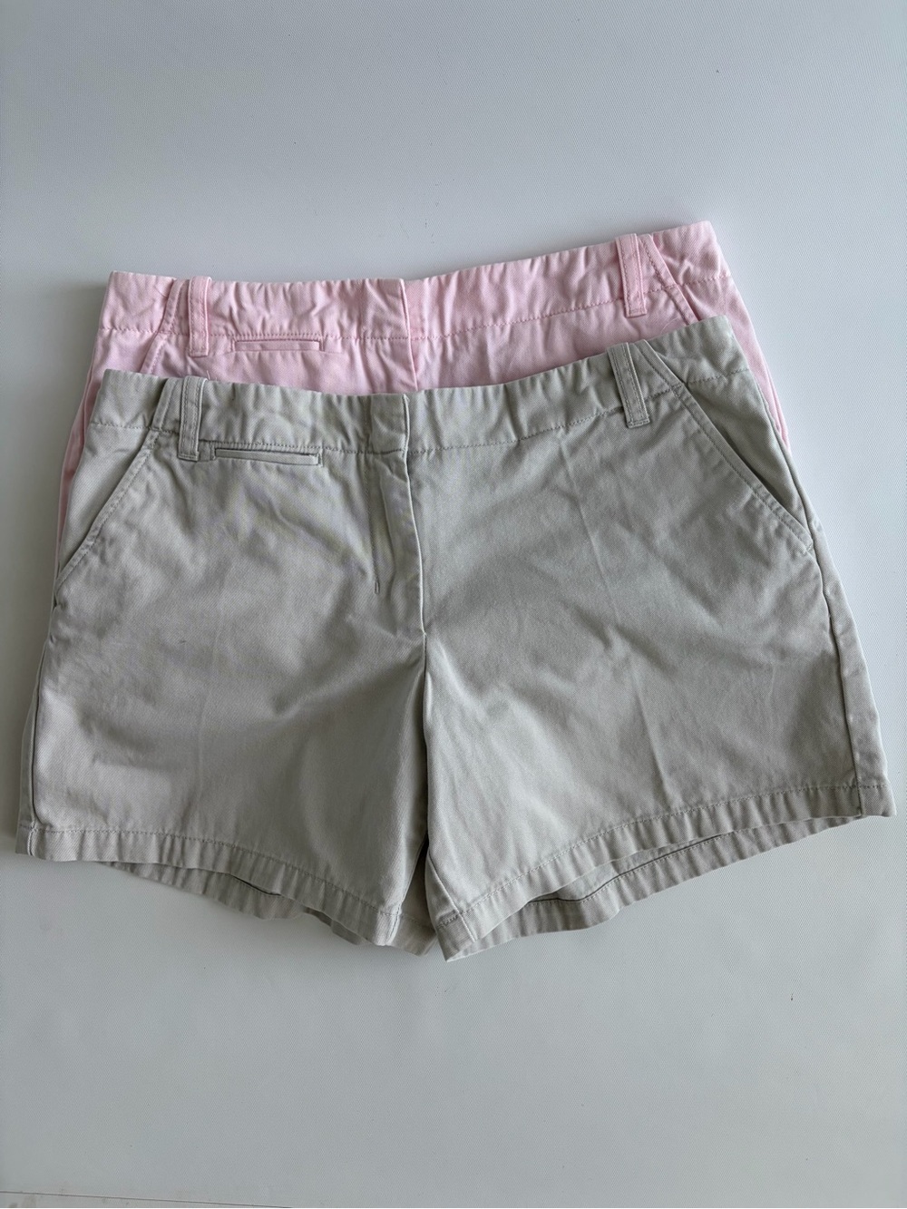 BUNDLE (2) J. Crew Women’s Chino 5” Shorts - Pink & Putty - Size 6